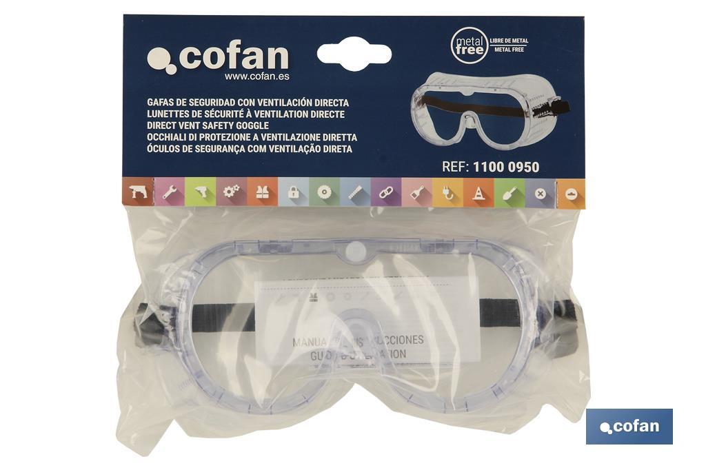 Gafa de Seguridad con Ventilación Directa - Cofan