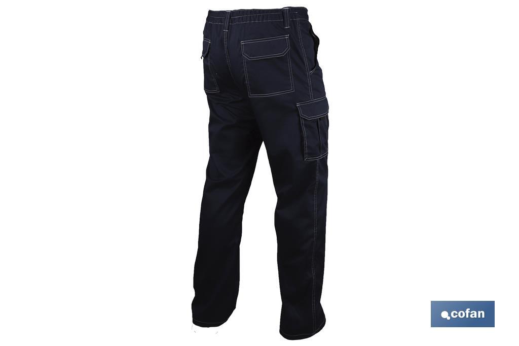 Pantaloni da lavoro elastici tipo Denim | Taglia dalla 38 alla 64 | Color blu marino - Cofan