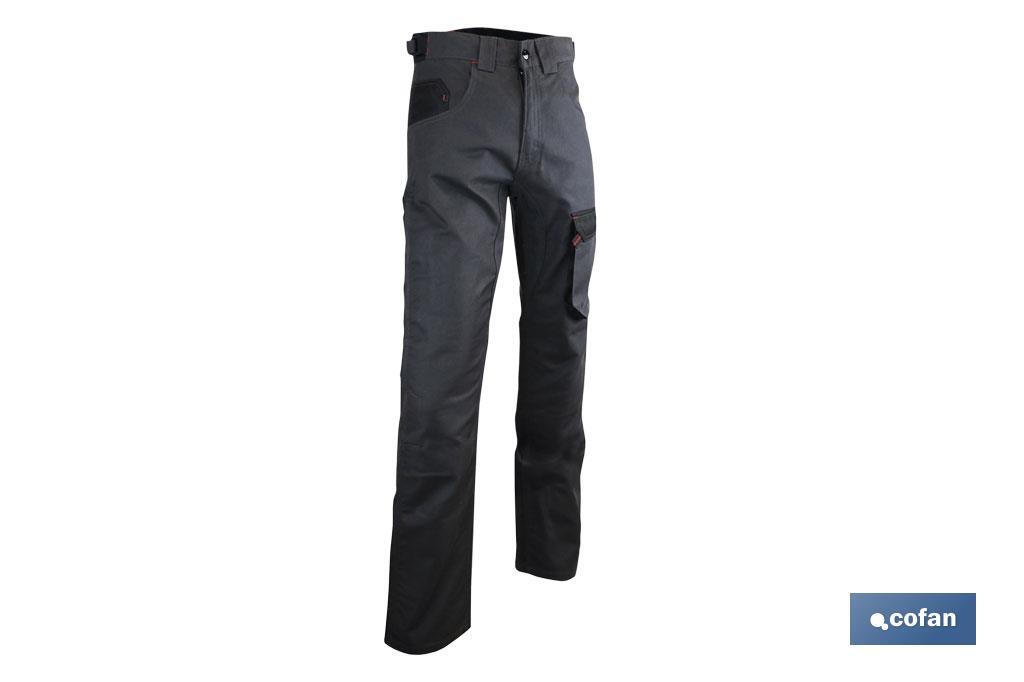 Work Trousers | Quant Trousers | Materials: 60% cotton & 40% polyester | Grey/Black - Cofan