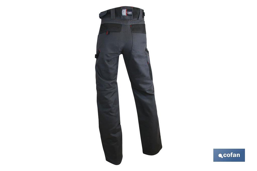 Work Trousers | Quant Trousers | Materials: 60% cotton & 40% polyester | Grey/Black - Cofan