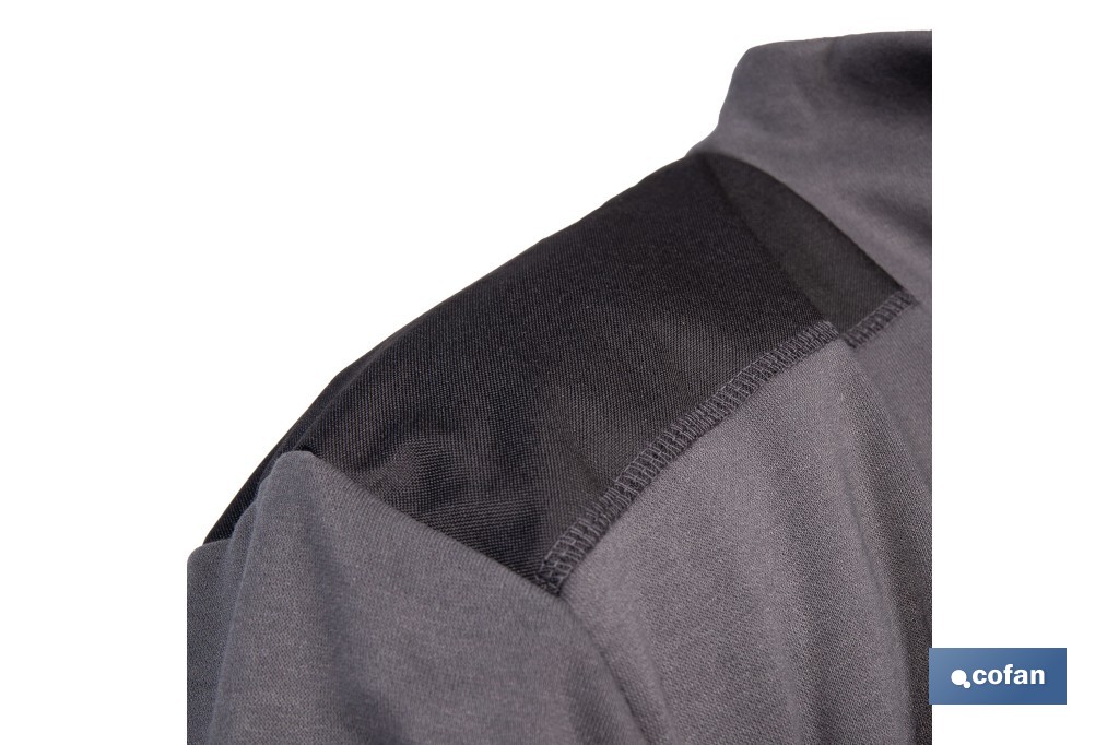 Sudadera de trabajo con media cremallera | Refuerzo textil y puños elásticos | Tejido anti pilling | Tallas disponibles desde la S hasta la XXXL y en 2 colores diferentes - Cofan