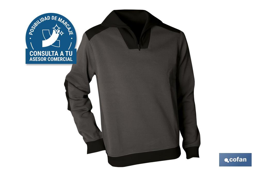 Half-Zip Sweatshirt with collar | Volta Model | Composition: 100% polyester | Different Colours - Cofan