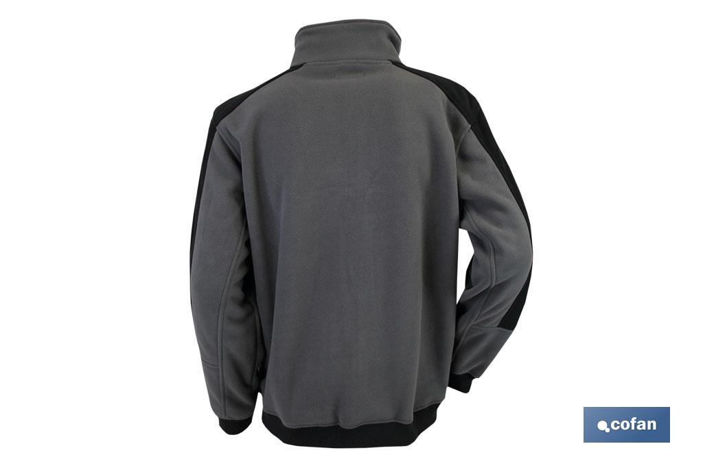 Work Fleece Jacket | Walker Model | Composition: 100% polyester | Grey/Black - Cofan