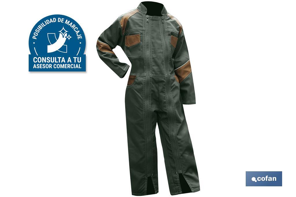 Khaki/Havane Coverall | Tournevis Model | For Children | With Two Zip Fasteners - Cofan