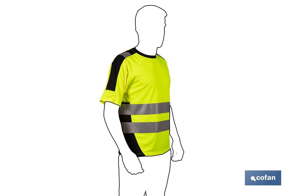 Camiseta de Alta Visibilidad | Tallas de la S a la XXXL | En Color Amarillo y Negro - Cofan