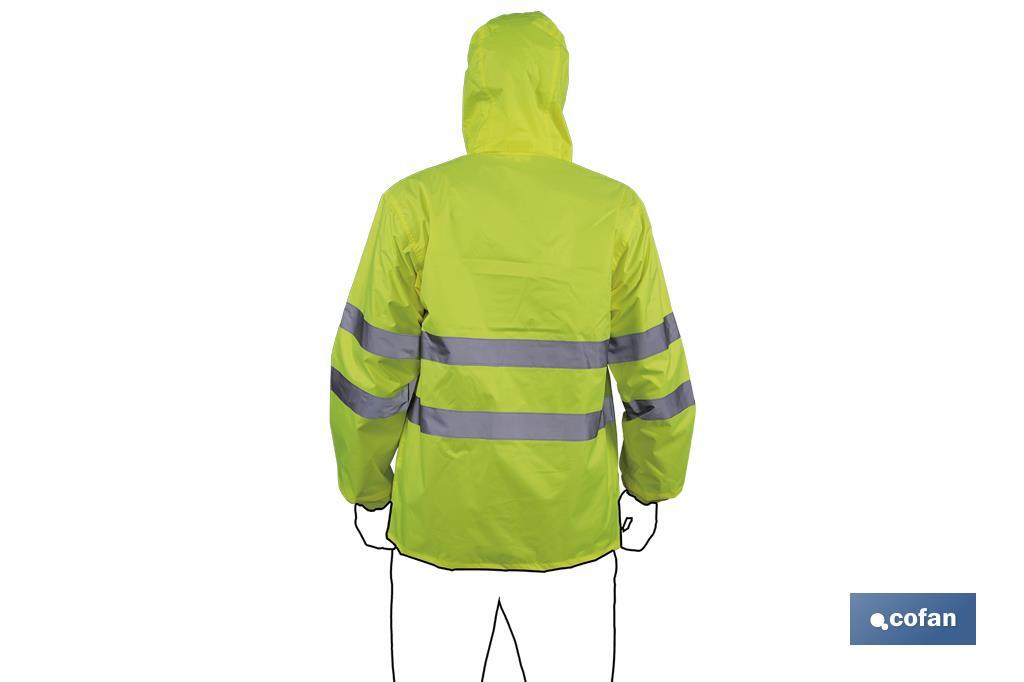 Chaqueta Impermeable de Alta Visibilidad | Tallas desde la S hasta la XXXL | Color amarillo - Cofan