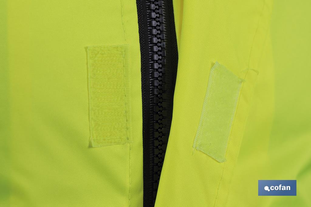 High visibility waterproof jacket | Available sizes from S to XXXL | Yellow - Cofan