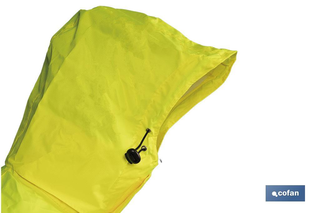High-visibility waterproof jacket with zip fastener | Yellow and blue | Available from size S to XXXL - Cofan