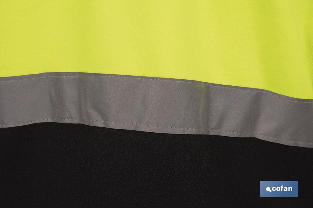 Casaco polar de alta visibilidade | Fecho de correr | Amarelo e azul | Disponível do tamanho S ao XXXL - Cofan