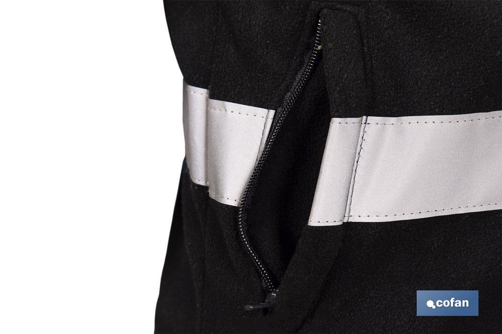 Casaco polar de alta visibilidade | Fecho de correr | Amarelo e azul | Disponível do tamanho S ao XXXL - Cofan