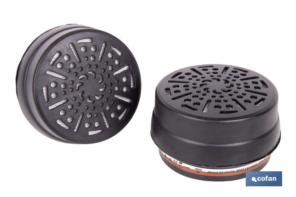 Set de 2 filtros A1P3 para máscara completa Cofan | Protección frente a gases, vapores y partículas P3 - Cofan