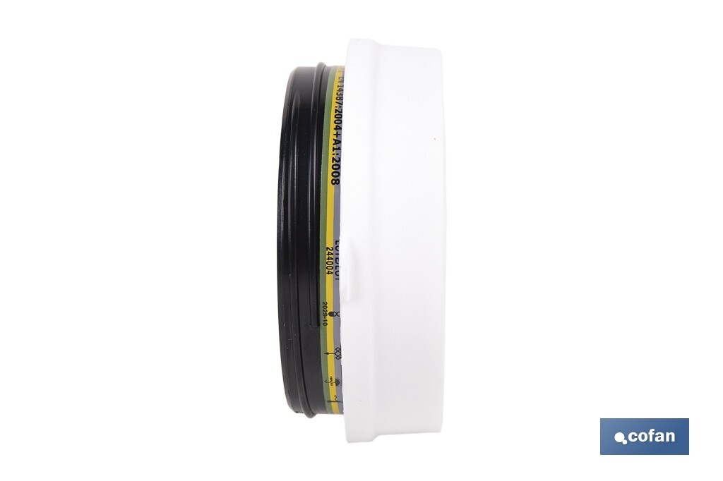 Set de filtro combinado: 2 filtros A1B1E1K1 + 10 Prefiltros P2 NR | Protección respiratoria de alta eficacia - Cofan