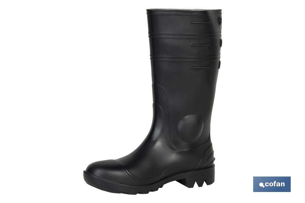 Rain Boot | High Shaft Safety Rain Boot S-5 | Black | PVC - Cofan