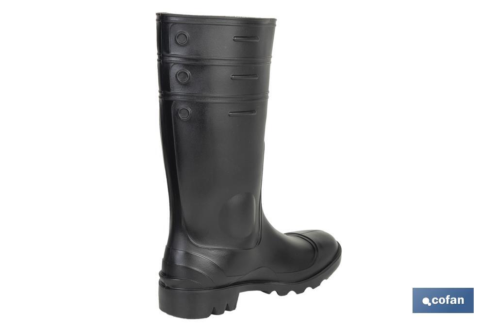 Bota de Agua | Alta de Seguridad S-5 | Color Negro | Fabricada PVC - Cofan