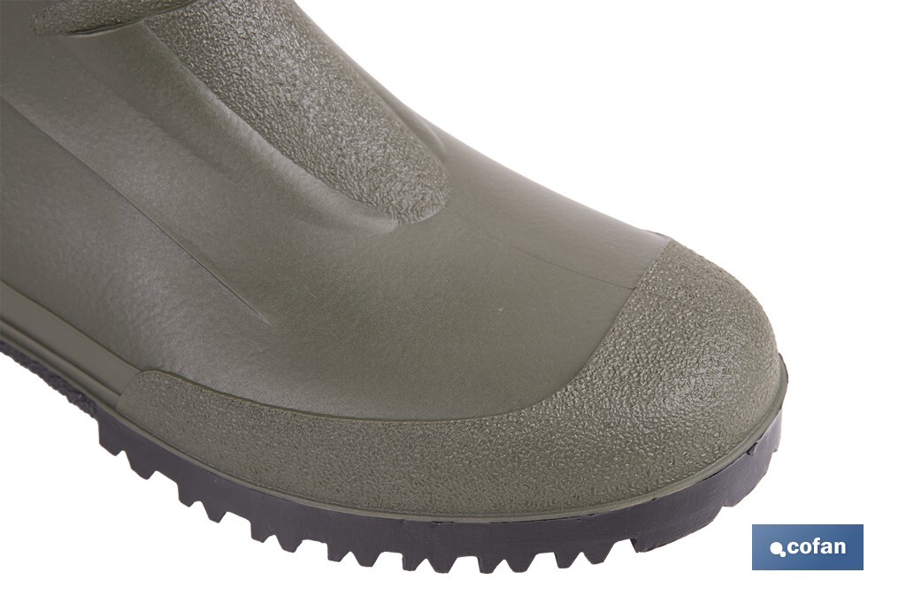 Bota de Agua | Alta | Fabricada PVC | Cor Verde | Forro Interior de Malha - Cofan