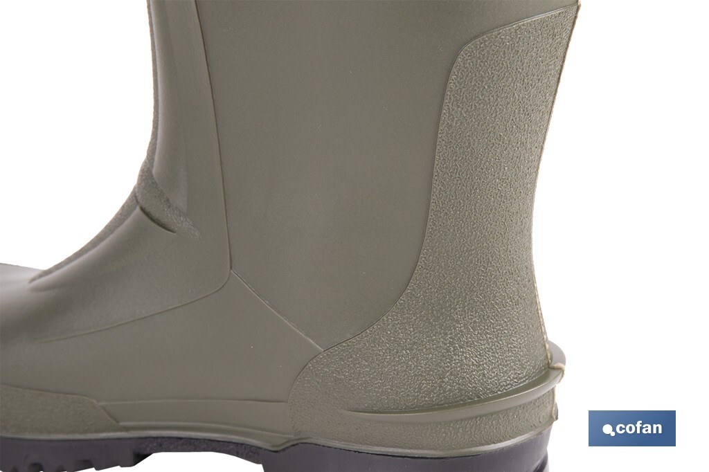 Bota de Agua | Alta | Fabricada PVC | Cor Verde | Forro Interior de Malha - Cofan