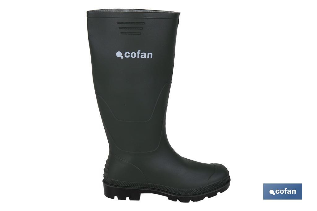 Bota de Agua | Alta | Fabricada PVC | Cor Verde | Forro Interior de Malha - Cofan