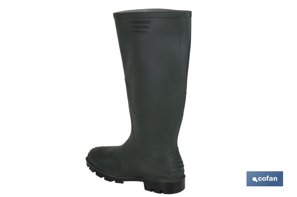 Bota de Agua | Alta | Fabricada PVC | Cor Verde | Forro Interior de Malha - Cofan