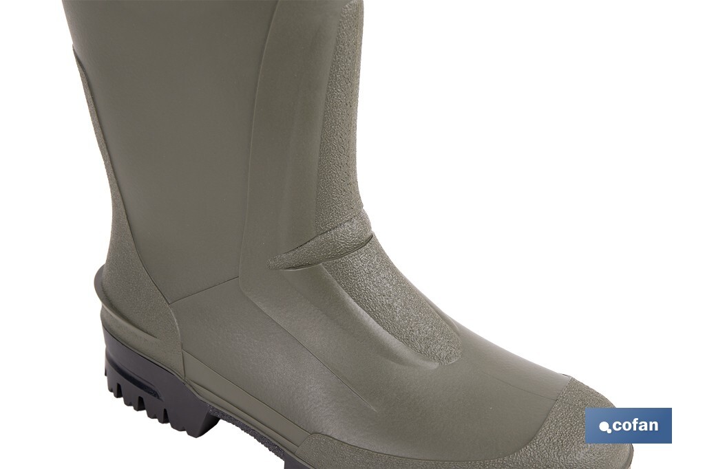 Bota de Agua | Alta | Fabricada PVC | Cor Verde | Forro Interior de Malha - Cofan