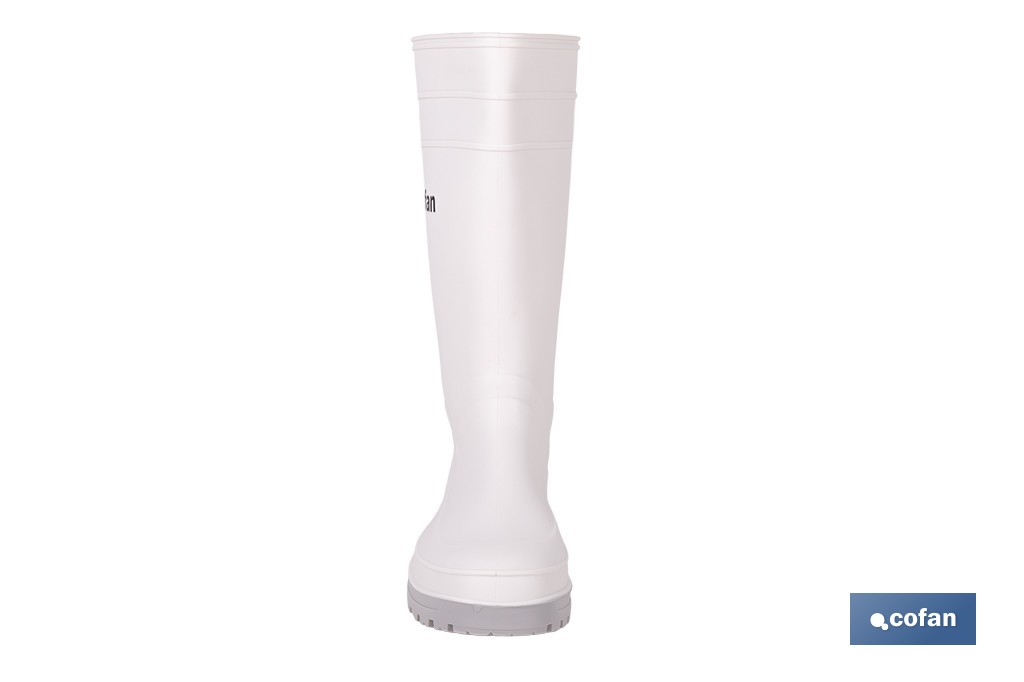 Rain Boot | High Shaft | PVC | White | Non-Slip Sole and Abrasion Resistant - Cofan