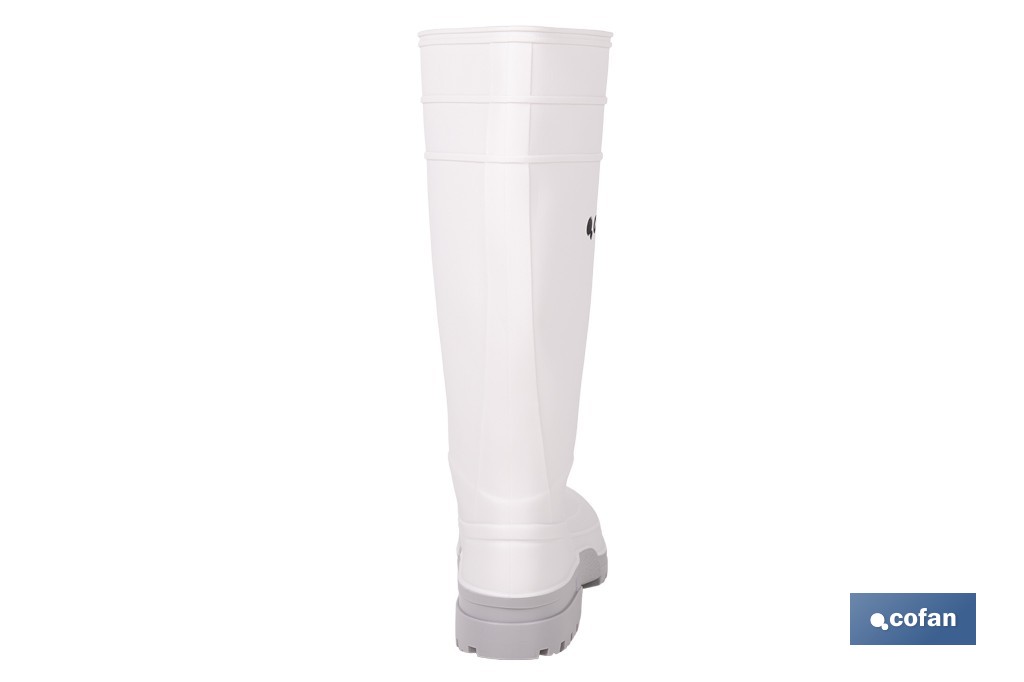 Rain Boot | High Shaft | PVC | White | Non-Slip Sole and Abrasion Resistant - Cofan