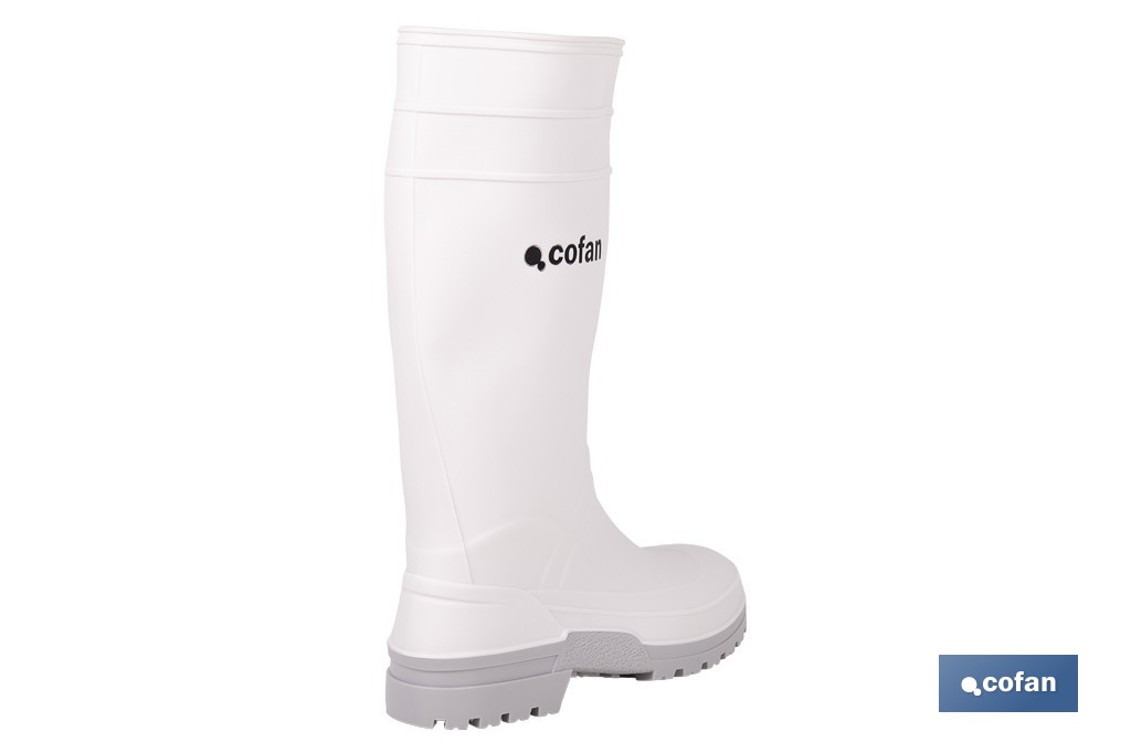 Rain Boot | High Shaft | PVC | White | Non-Slip Sole and Abrasion Resistant - Cofan