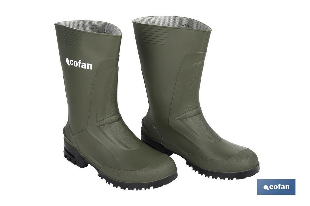 Rain Boot | Half-Cut Rain Boot | PVC | Green | Non-slip sole - Cofan