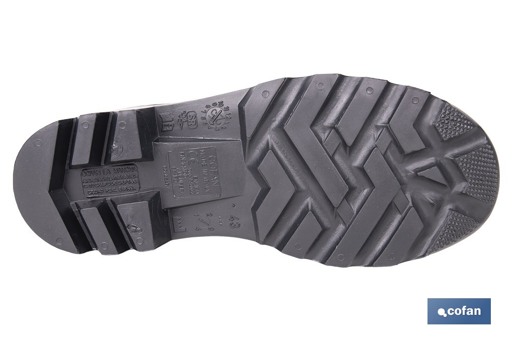 Bota de Agua | Color Verde | Seguridad S5 | Fabricada en PVC | Puntera y Plantilla de Acero - Cofan
