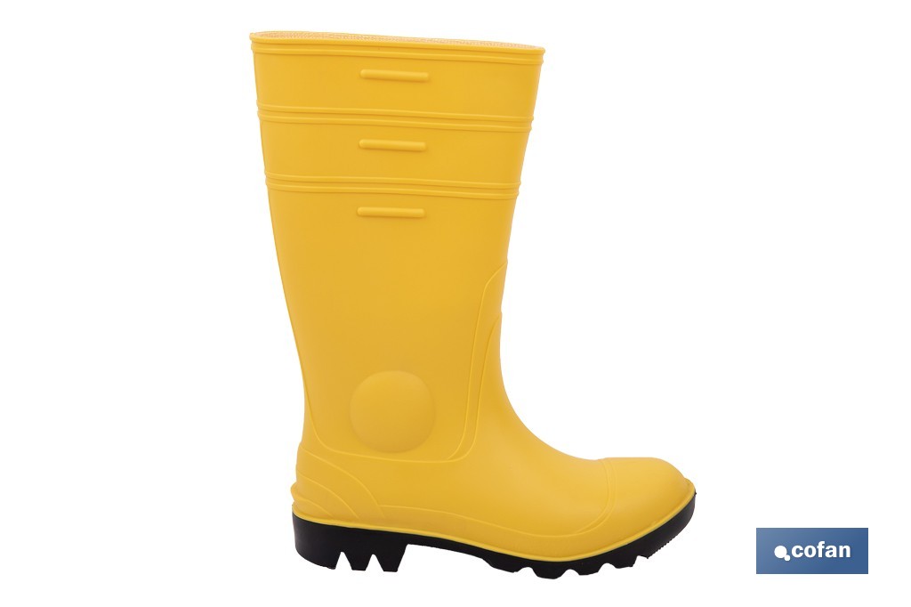 Rain Boot | Security S5 | Yellow | PVC | Steel Toe cap and Insole - Cofan
