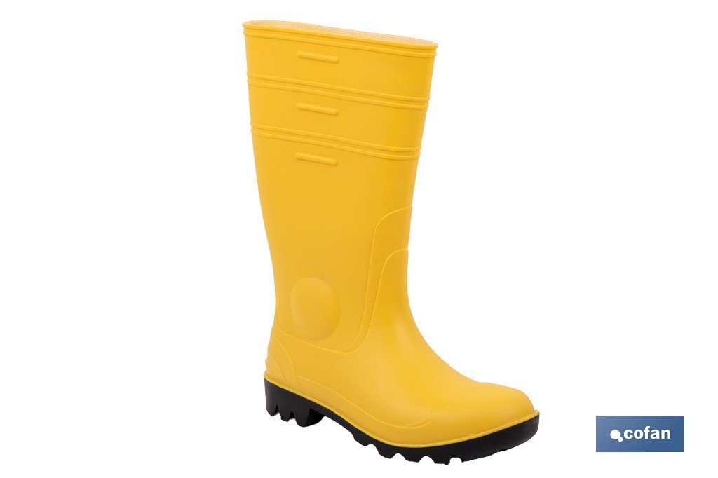 Rain Boot | Security S5 | Yellow | PVC | Steel Toe cap and Insole - Cofan