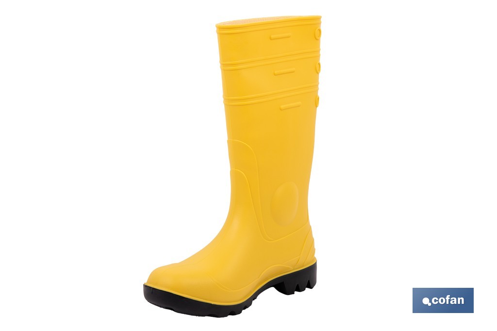 Rain Boot | Security S5 | Yellow | PVC | Steel Toe cap and Insole - Cofan