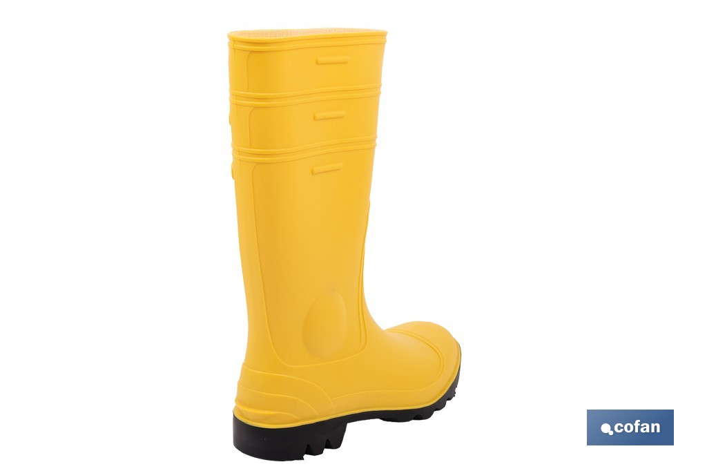 Rain Boot | Security S5 | Yellow | PVC | Steel Toe cap and Insole - Cofan