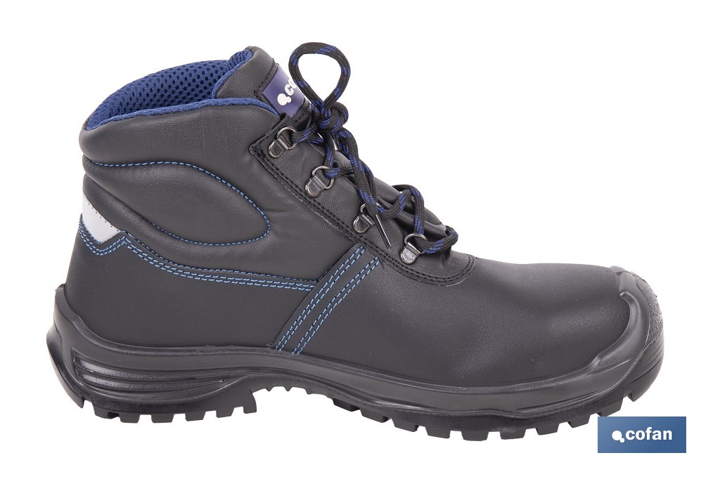 Leather Safety Boot | Black | Security S3 | Iskur Model | Light Carbon Toe Cap - Cofan