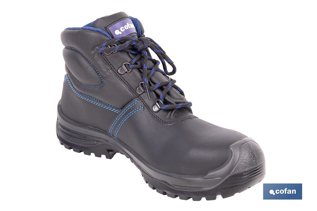 Leather Safety Boot | Black | Security S3 | Iskur Model | Light Carbon Toe Cap - Cofan