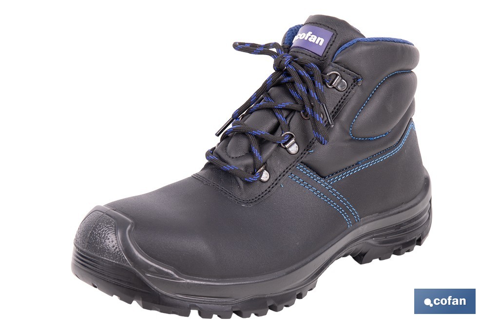 Leather Safety Boot | Black | Security S3 | Iskur Model | Light Carbon Toe Cap - Cofan