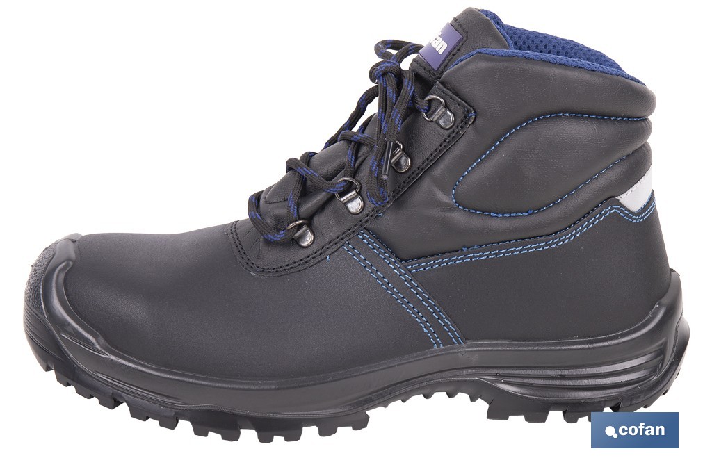 Leather Safety Boot | Black | Security S3 | Iskur Model | Light Carbon Toe Cap - Cofan