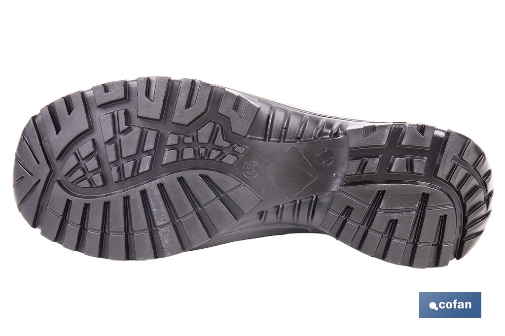 Leather Safety Boot | Black | Hook and Loop Fastener | Security S3 | Urian Model | Light Carbon Toe Cap - Cofan