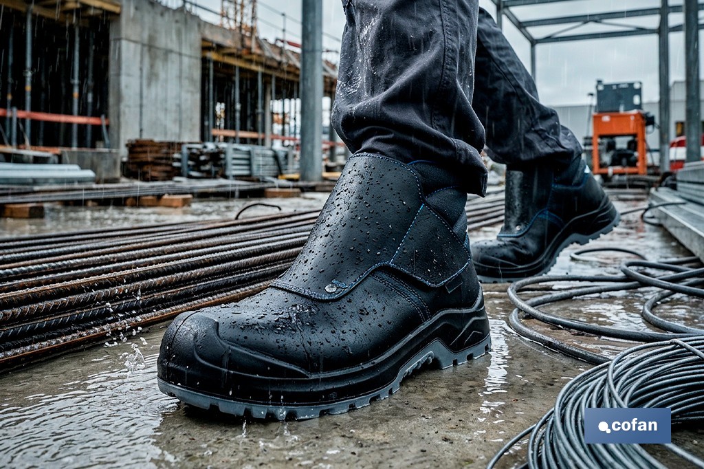 Bota de seguridad Urian Pro con cierre de velcro | Puntera de composite, resistencia al agua | Disponible desde la talla 36 hasta la 47 - Cofan