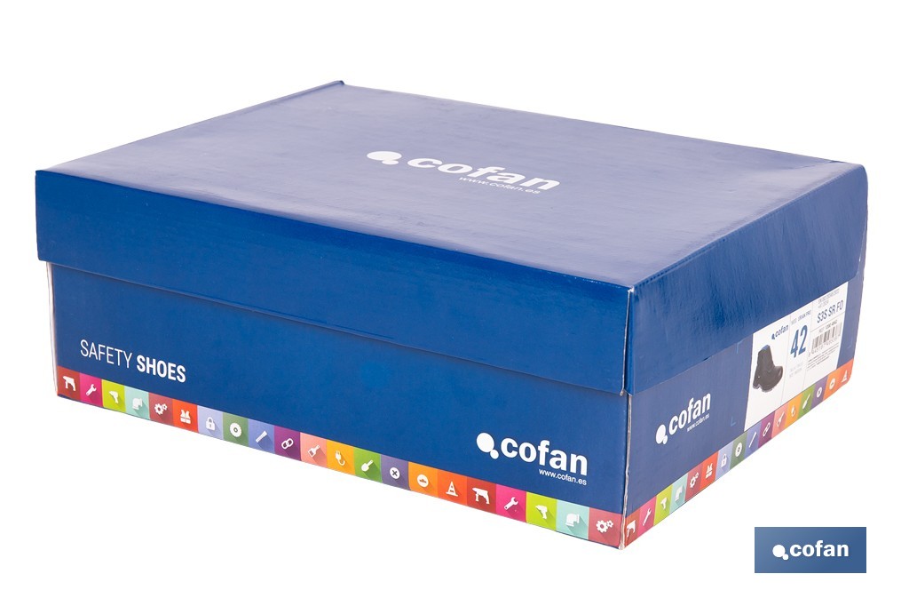 Bota de seguridad Urian Pro con cierre de velcro | Puntera de composite, resistencia al agua | Disponible desde la talla 36 hasta la 47 - Cofan