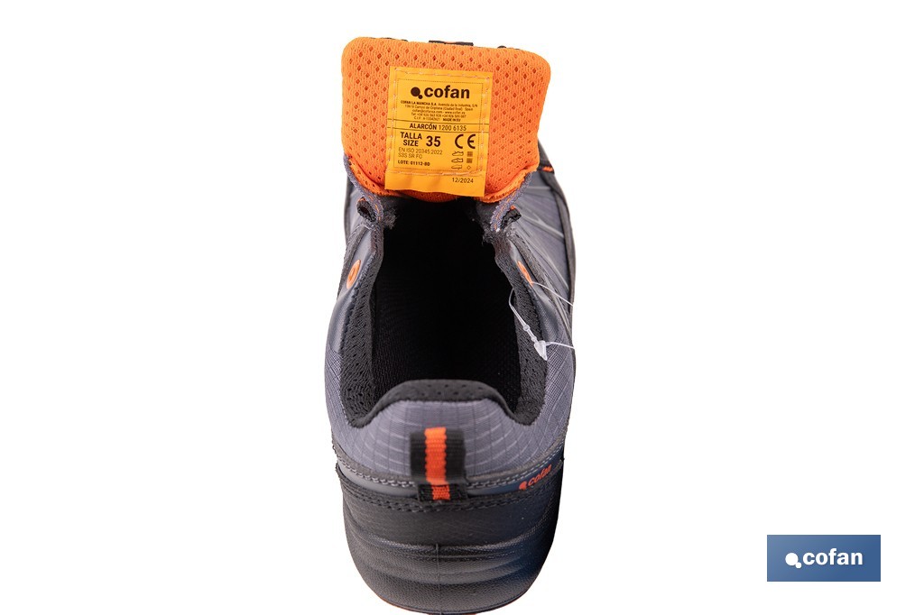Chaussure de sport S3S SR FO Modèle Alarcón | Avec embout et semelle intérieure anti-perforation | Disponible de la pointure 35 à la 49 - Cofan