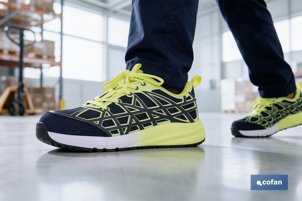 Zapatilla de seguridad deportiva Sidney S1P ESD con puntera composite KPU para uso intensivo | Tallas de la 36 a la 47 - Cofan