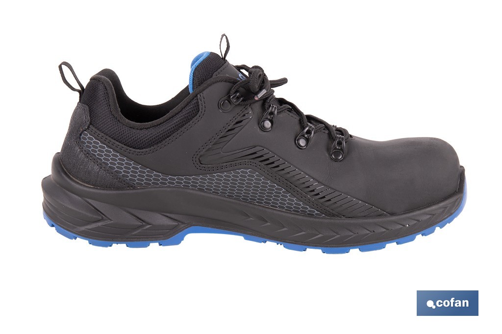 Zapato de seguridad deportivo Gante S3L FO SR ESD | Puntera de composite y plantilla antiperforación | Suela antideslizante | Disponible desde la talla 37 hasta la 47 - Cofan