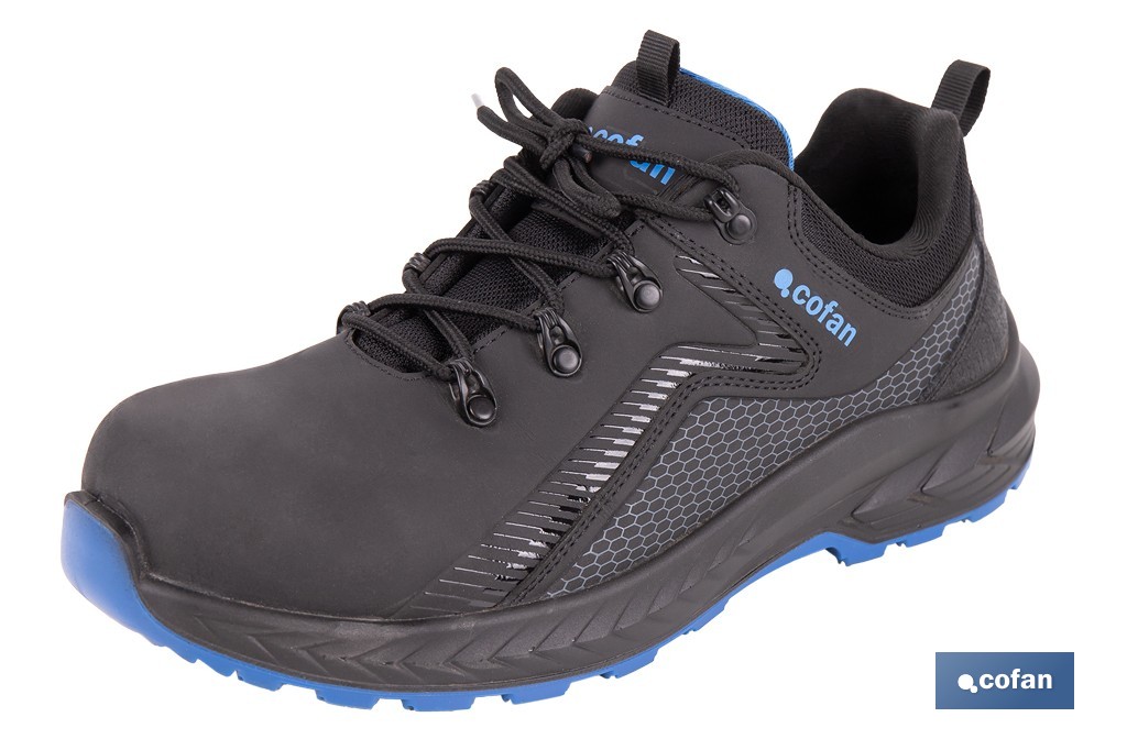 Zapato de seguridad deportivo Gante S3L FO SR ESD | Puntera de composite y plantilla antiperforación | Suela antideslizante | Disponible desde la talla 37 hasta la 47 - Cofan