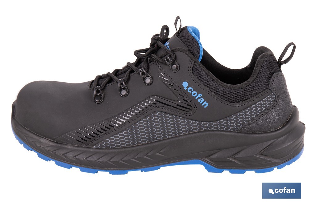 Zapato de seguridad deportivo Gante S3L FO SR ESD | Puntera de composite y plantilla antiperforación | Suela antideslizante | Disponible desde la talla 37 hasta la 47 - Cofan