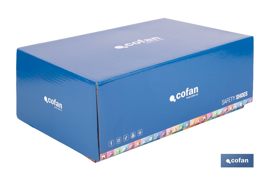 Zapato de seguridad deportivo Gante S3L FO SR ESD | Puntera de composite y plantilla antiperforación | Suela antideslizante | Disponible desde la talla 37 hasta la 47 - Cofan