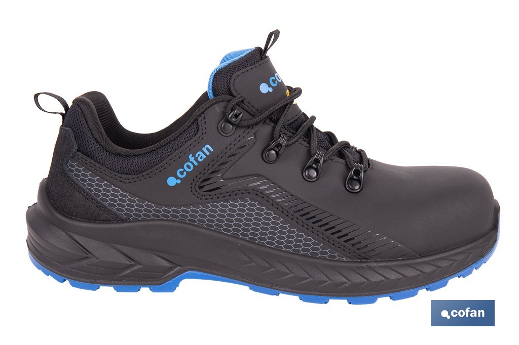 Zapato de seguridad deportivo Gante S3L FO SR ESD | Puntera de composite y plantilla antiperforación | Suela antideslizante | Disponible desde la talla 37 hasta la 47 - Cofan