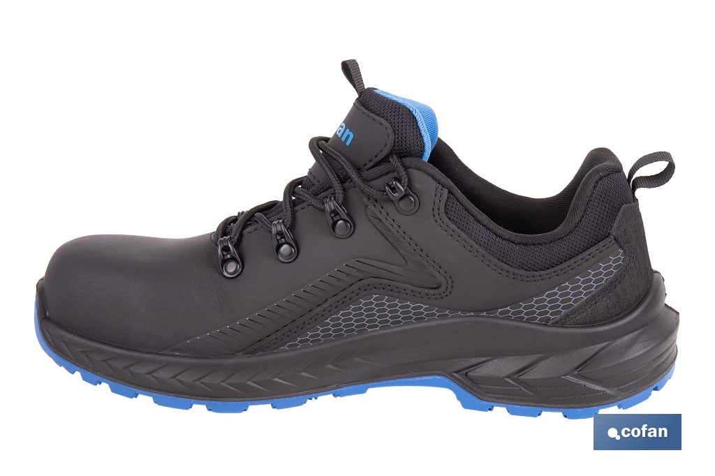 Zapato de seguridad deportivo Gante S3L FO SR ESD | Puntera de composite y plantilla antiperforación | Suela antideslizante | Disponible desde la talla 37 hasta la 47 - Cofan