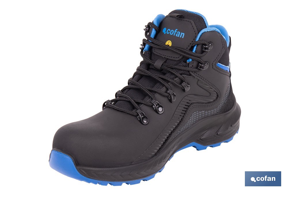 Bota de seguridad deportiva Namur S3L FO SR ESD | Puntera de composite y plantilla antiperforación | Suela antideslizante | Disponible desde la talla 37 hasta la 47 - Cofan