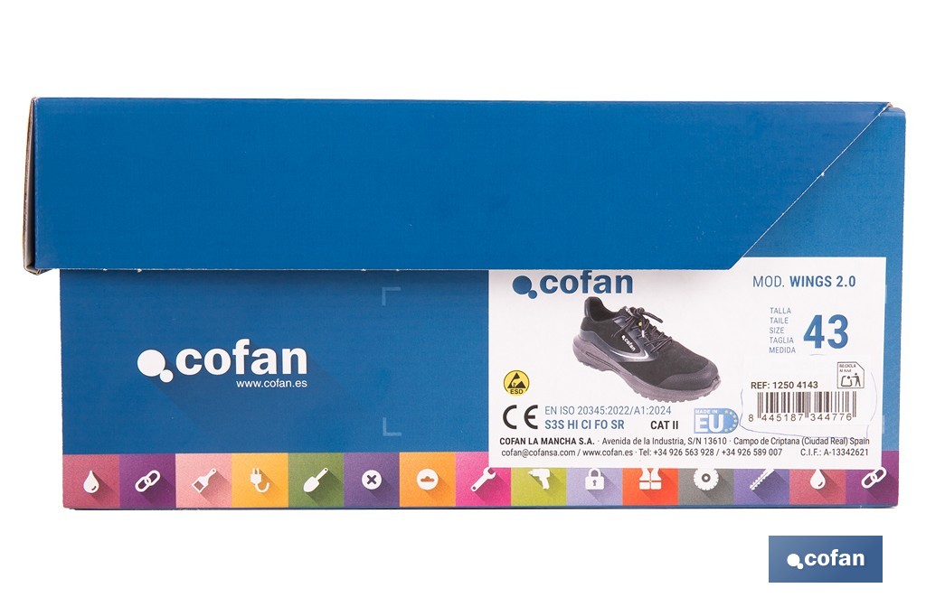 Zapato deportivo de seguridad S3S Wings 2.0 - Cofan