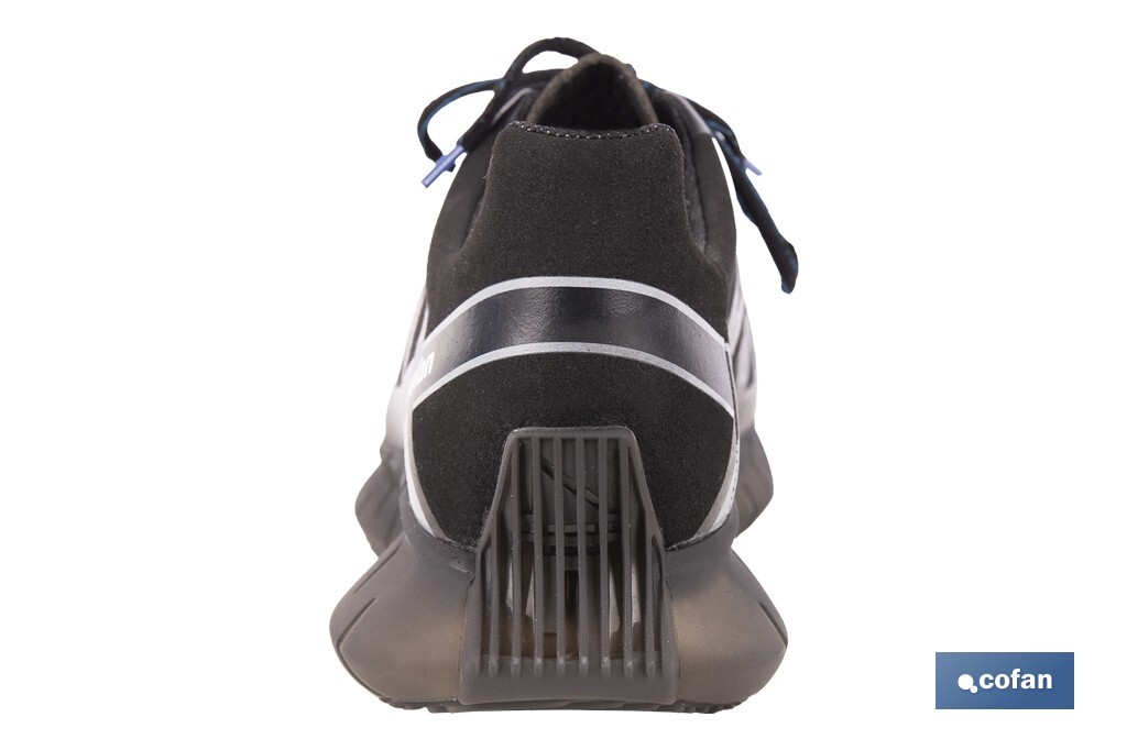 Zapato de seguridad deportivo S2 Wings Bolt | Sin metal | Puntera de composite | Suela antideslizante | Disponible desde la talla 35 hasta la 47 - Cofan